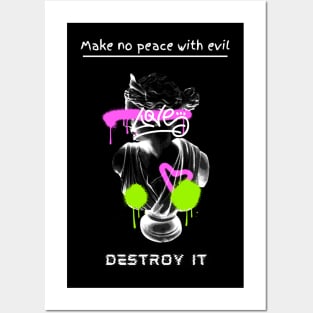 Make no peace with evil Posters and Art